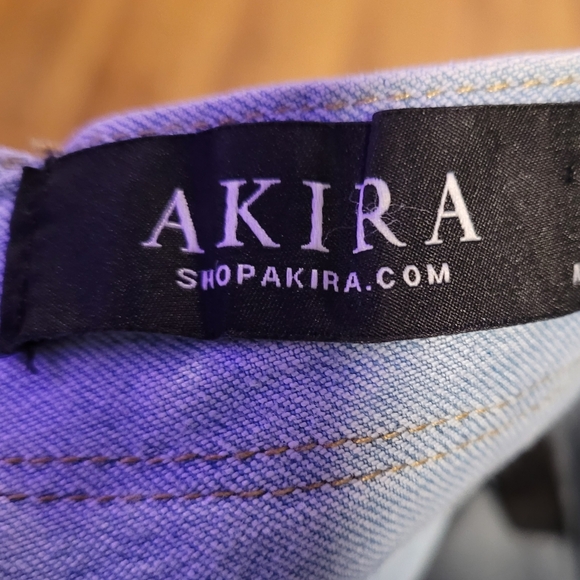 Patchwork Denim Mini Skirt M Bodycon Colorblock Mixed Wash Y2K McBling Club Kid - Picture 5 of 6